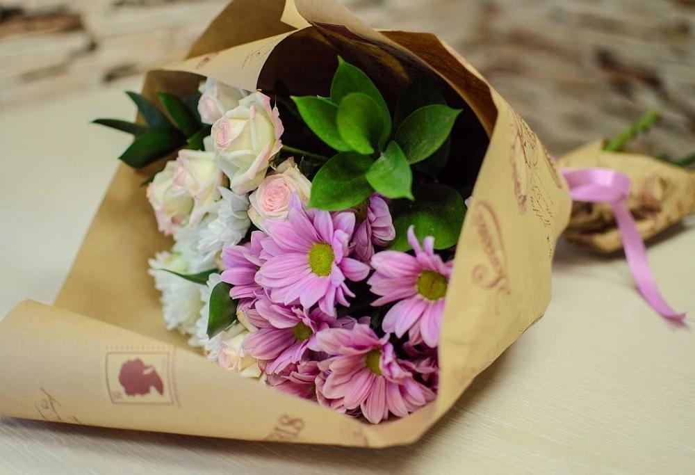 Букет цветов из: Розы и Хризантемы в Верхошижемье