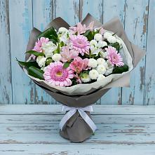 Букет цветов из:  Герберы, Альстромерии и Хризантемы в Верхошижемье