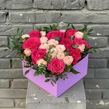 Цветочная композиция из Розы в коробке в Верхошижемье