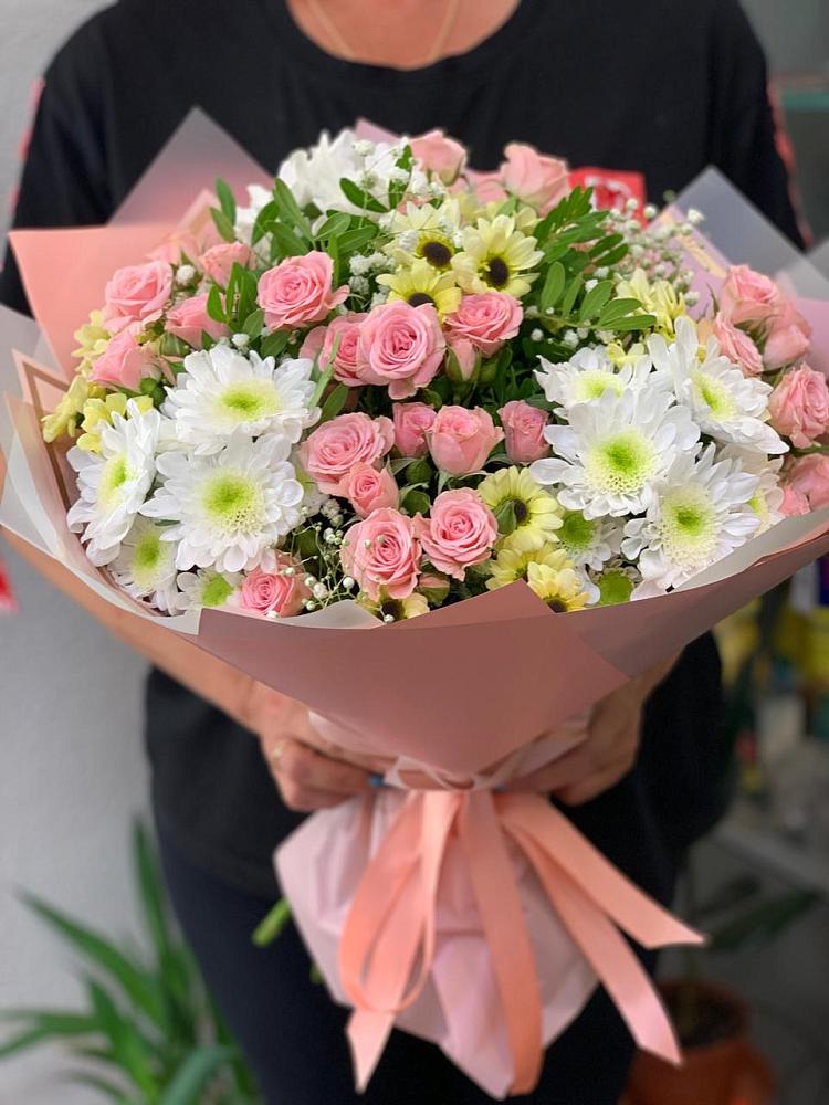 Букет цветов из: Розы и Хризантемы в Верхошижемье
