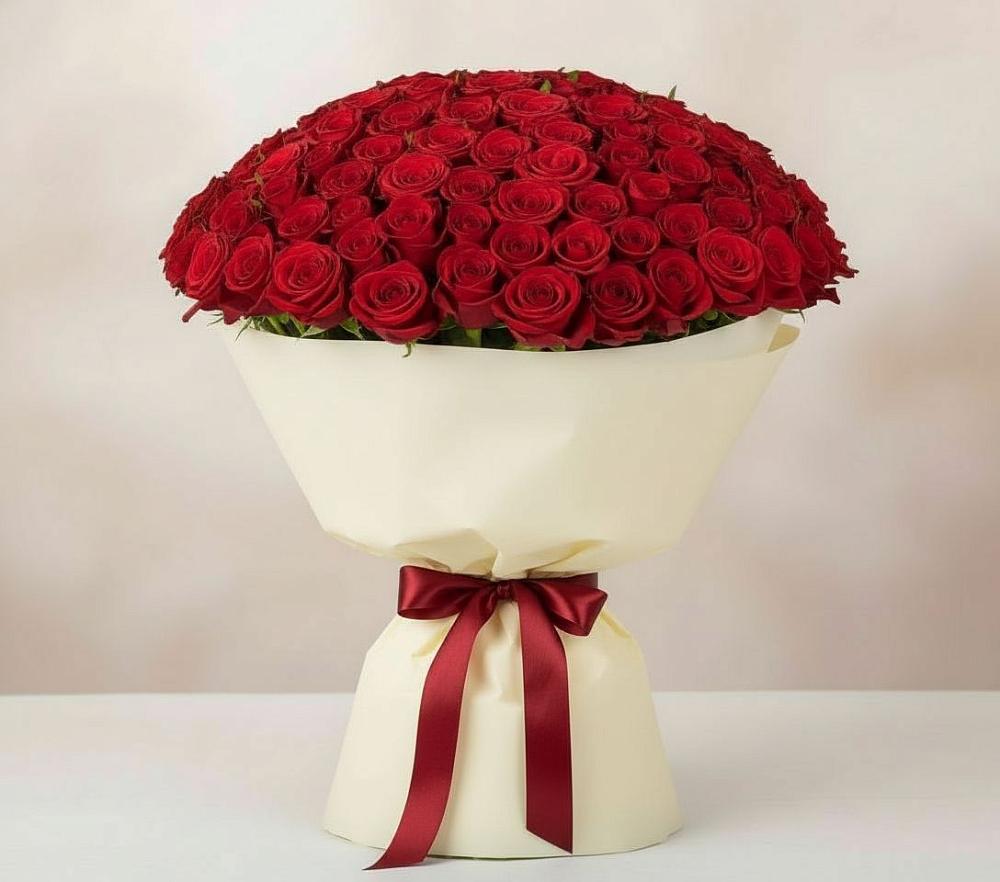 Букет 101 Красная роза Милано в Верхошижемье