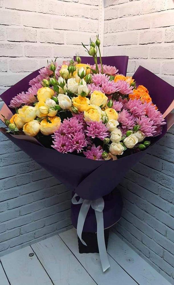 Букет цветов из: Хризантемы и Розы в Верхошижемье