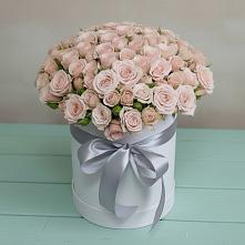 Цветочная композиция из Розы в шляпной коробке в Верхошижемье