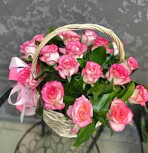 Цветочная композиция из Розы в корзине #REPLACE_PRED# Верхошижемье