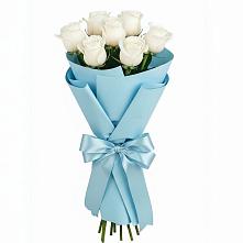 Букет 7 белых роз Проуд в Верхошижемье