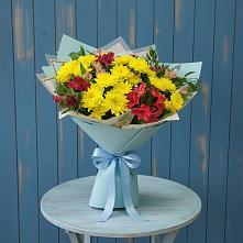 Букет цветов из:  Альстромерии и Хризантемы в Верхошижемье