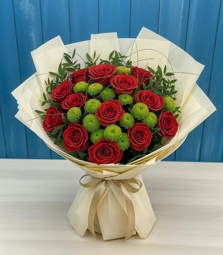 Букет цветов из: Розы и Хризантемы в Верхошижемье