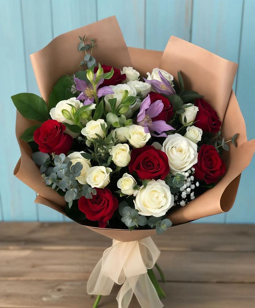 Букет цветов из: Розы и Альстромерии в Верхошижемье