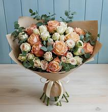 Букет цветов из:  Альстромерии и Розы в Верхошижемье